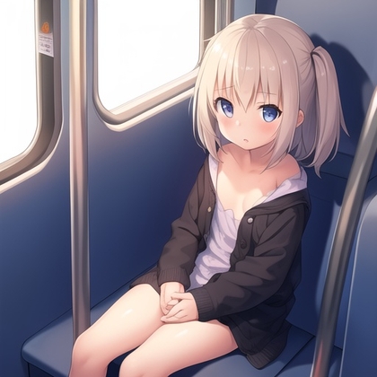 Cover of 可愛いパイパンロリっ娘を電車内で見つけたので中出ししてヤリ逃げしてしまうことにしたら泣かれたw